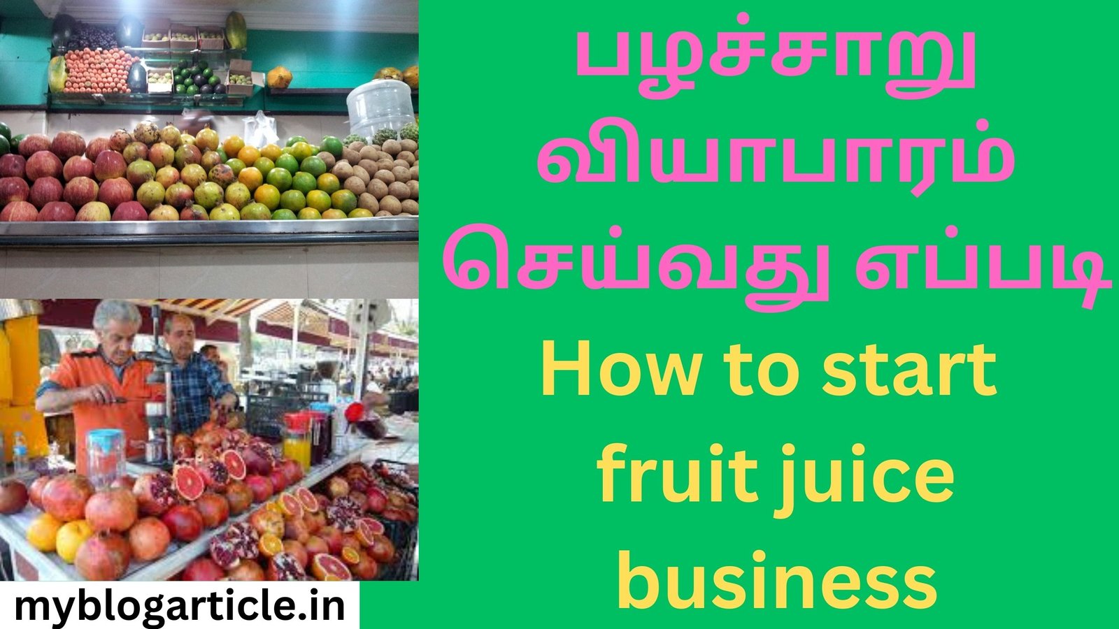 பழச்சாறு வியாபாரம் செய்வது எப்படி How to start fruit juice business